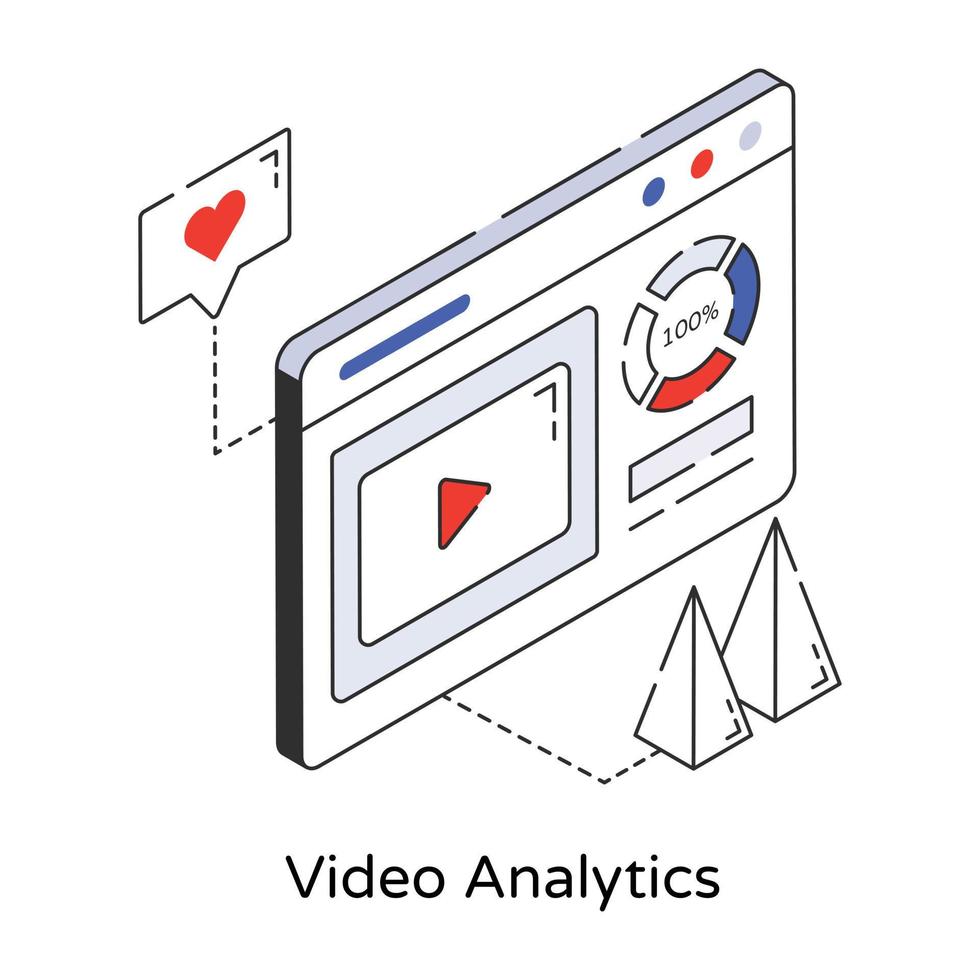 Trendy Video Analytics vector