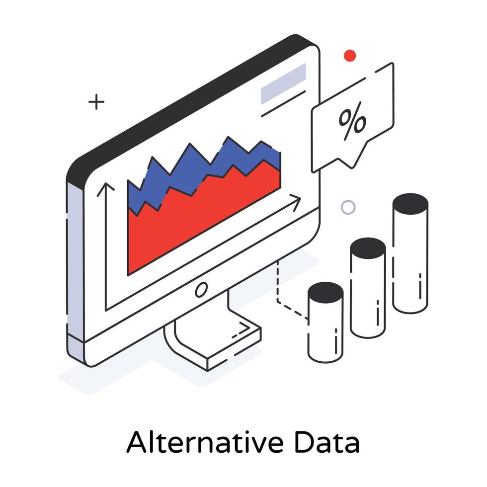 Trendy Alternative Data vector