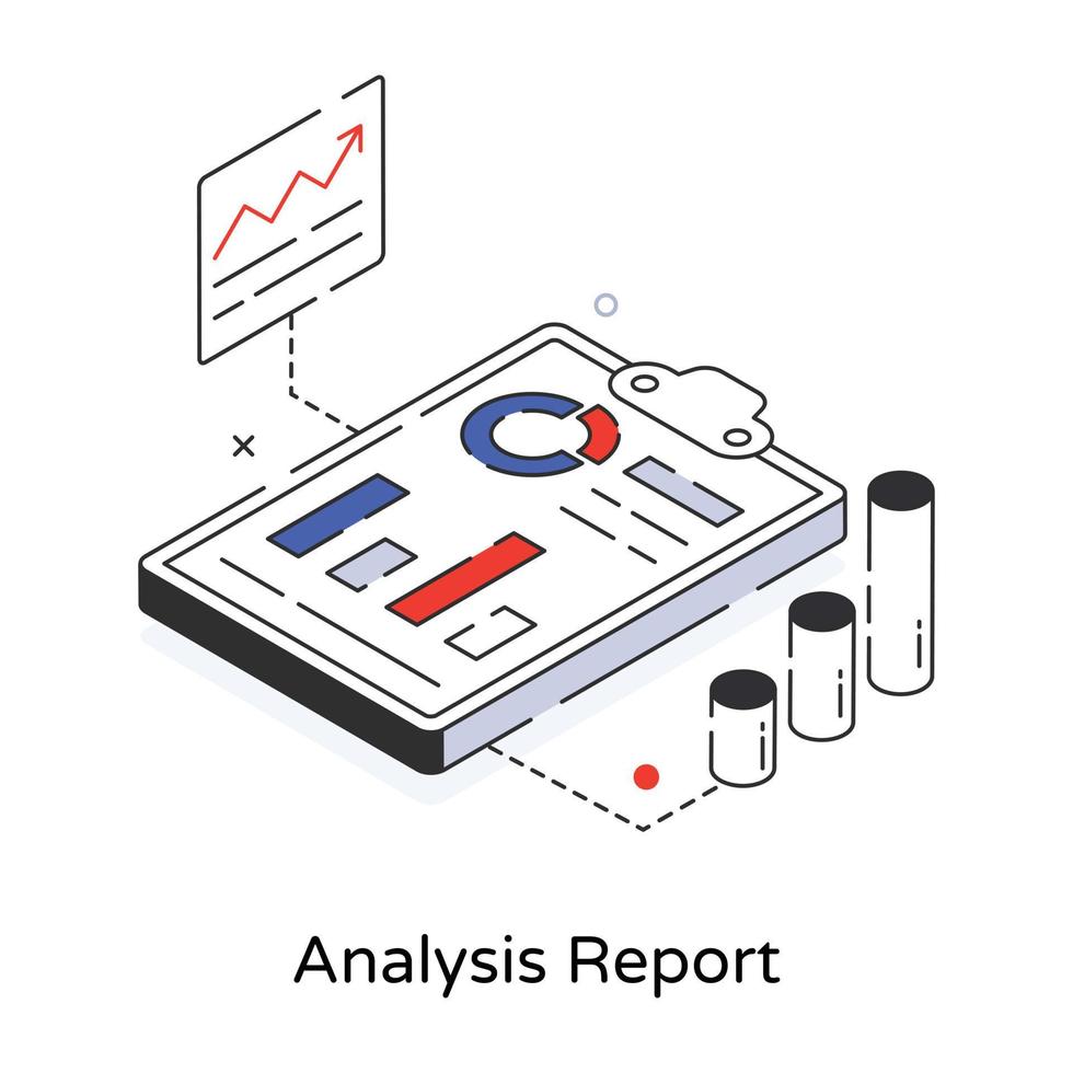 informe de análisis de moda vector