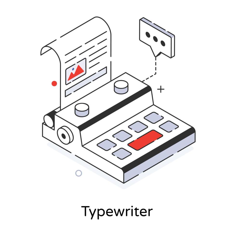 Trendy Typewriter Concepts vector