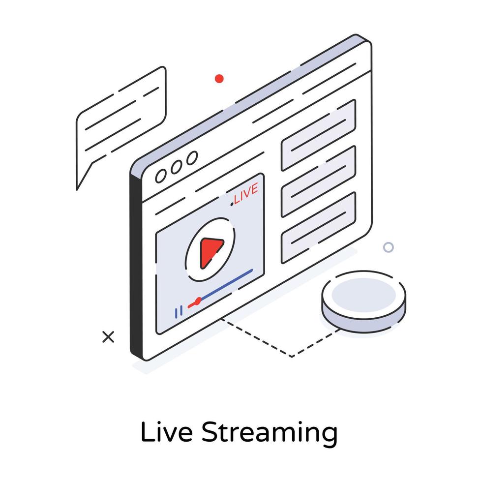 Trendy Live Streaming vector