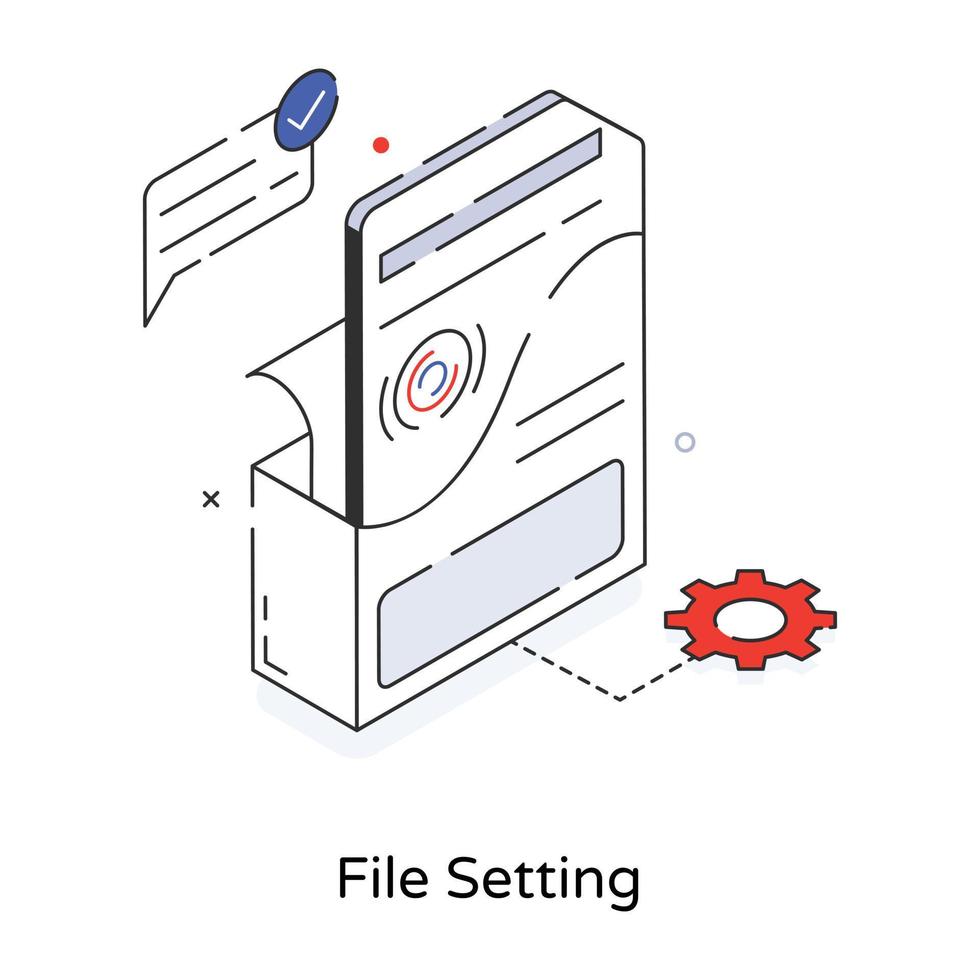 Trendy File Setting vector