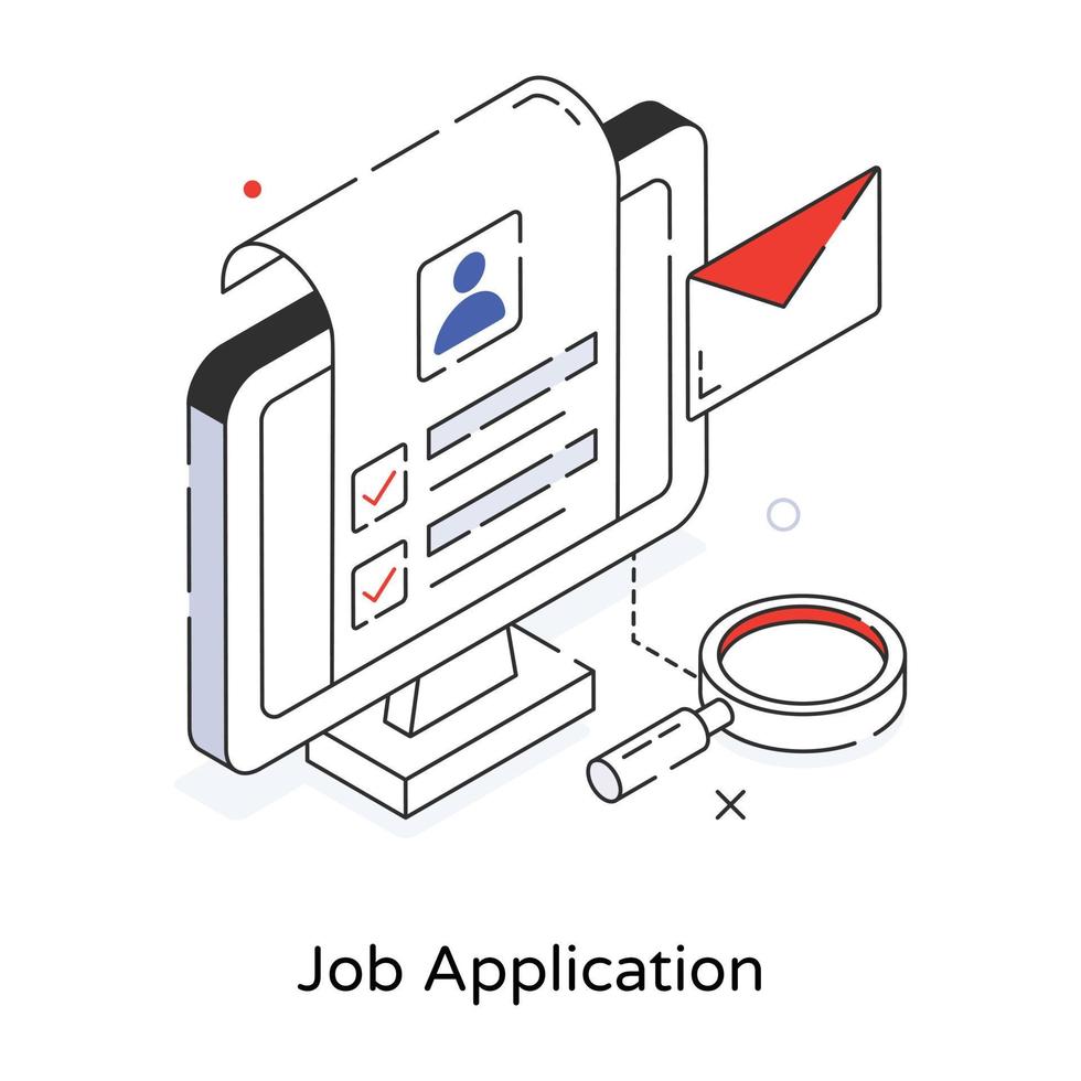 Trendy Job Application vector