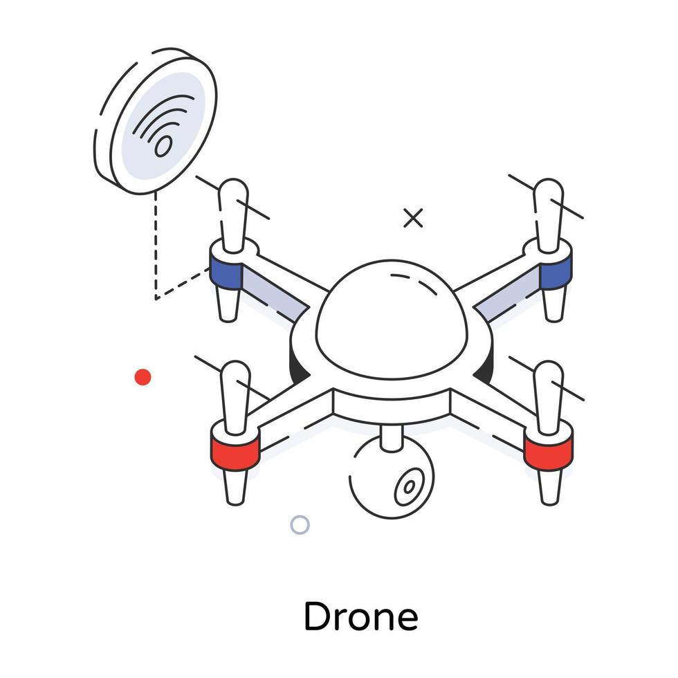 Trendy Drone Concepts vector