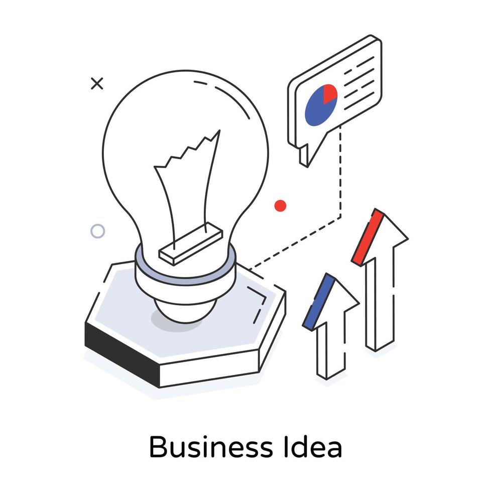 Trendy Business Idea vector
