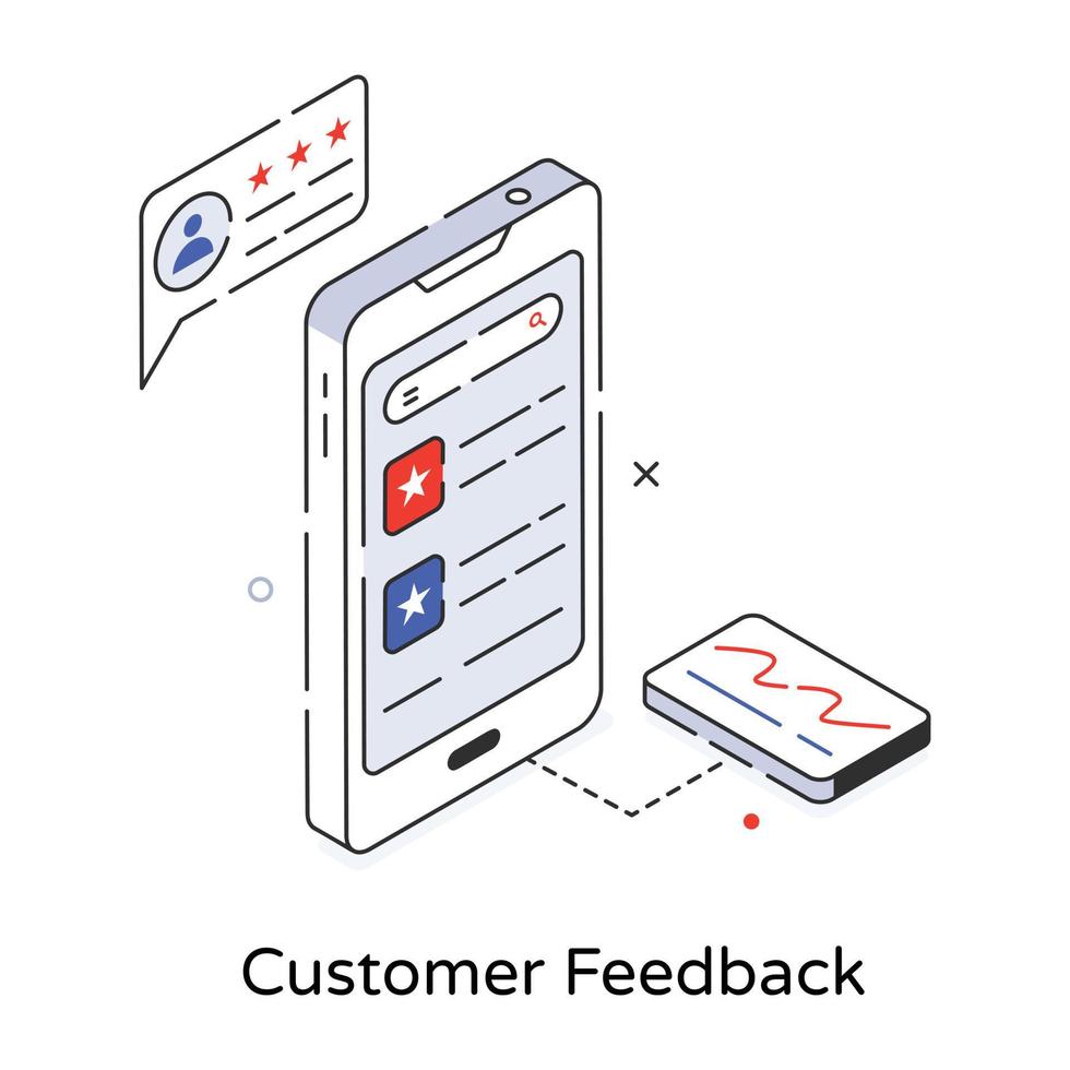 Trendy Customer Feedback vector