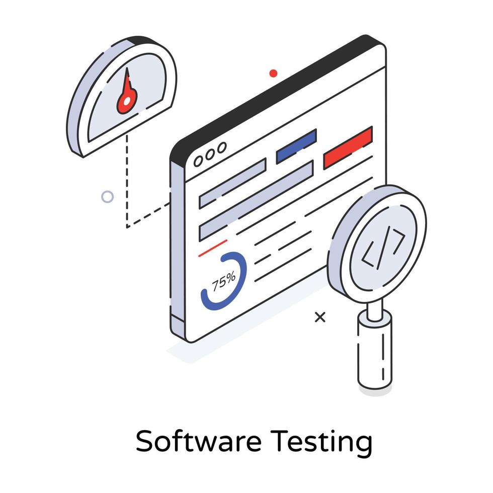 pruebas de software de moda vector