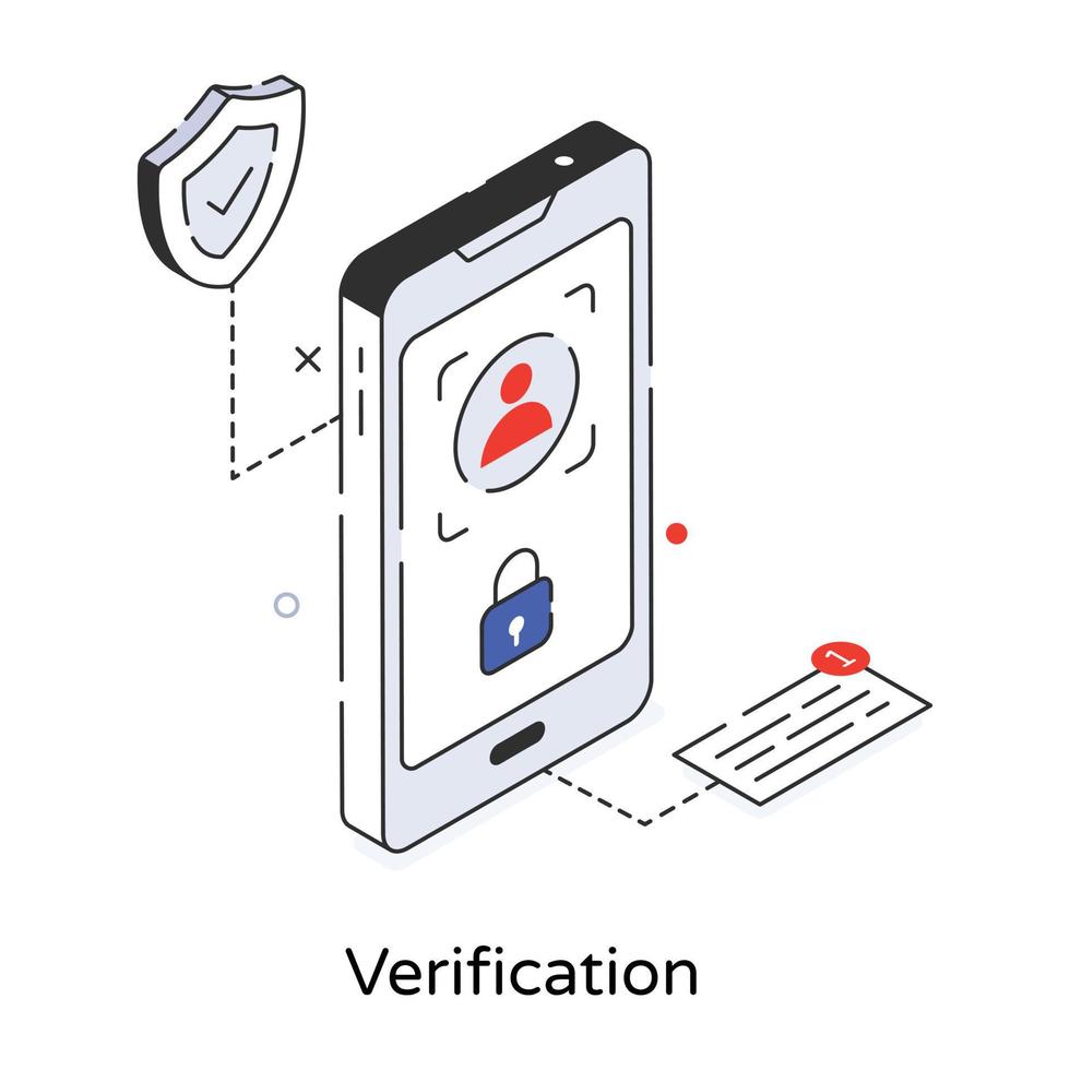 Trendy Verification Concepts vector