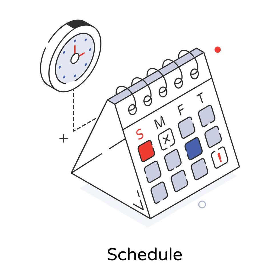 Trendy Schedule Concepts vector