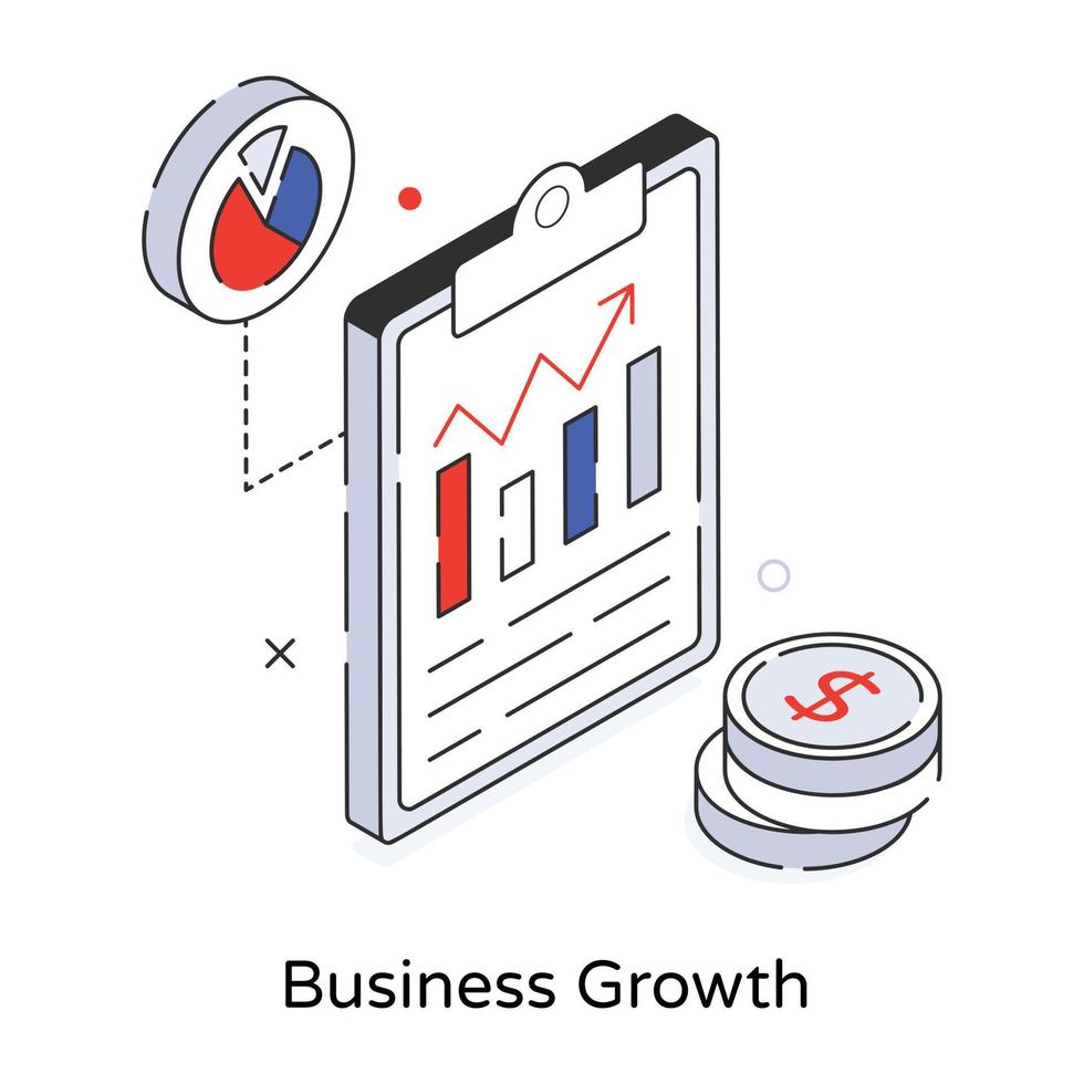 crecimiento empresarial de moda vector