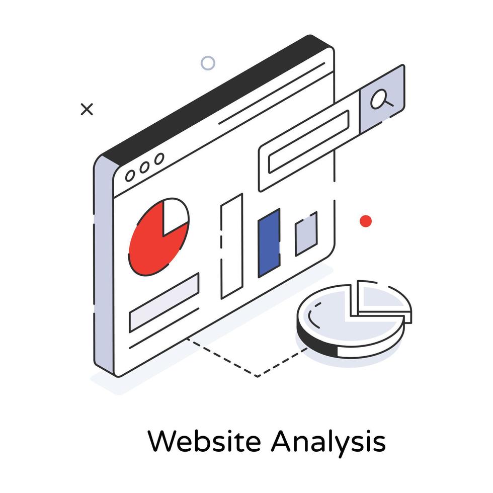 análisis de sitios web de moda vector