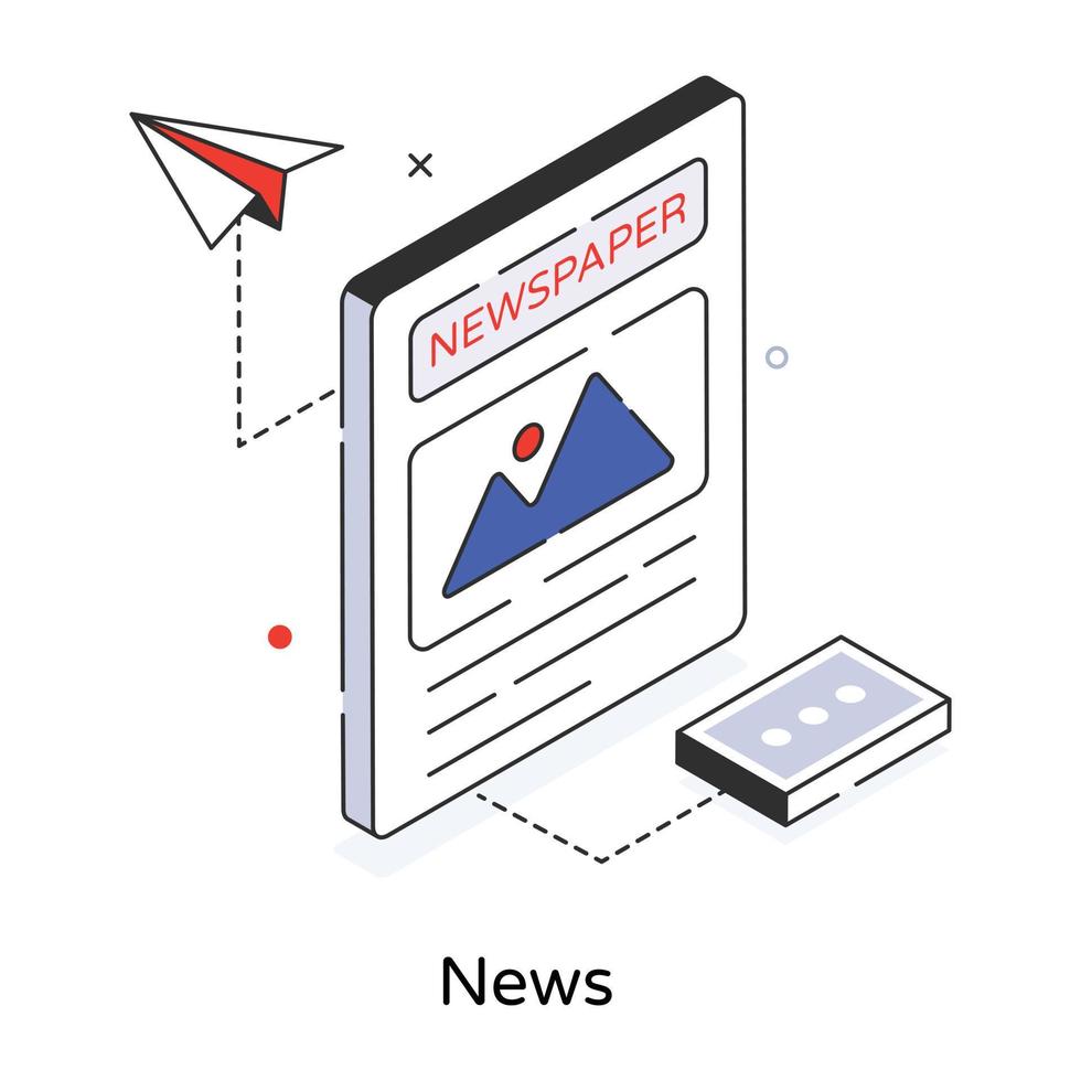 Trendy News Concepts vector