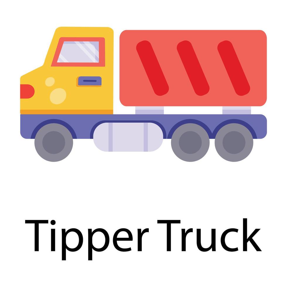 Trendy Dump Truck vector