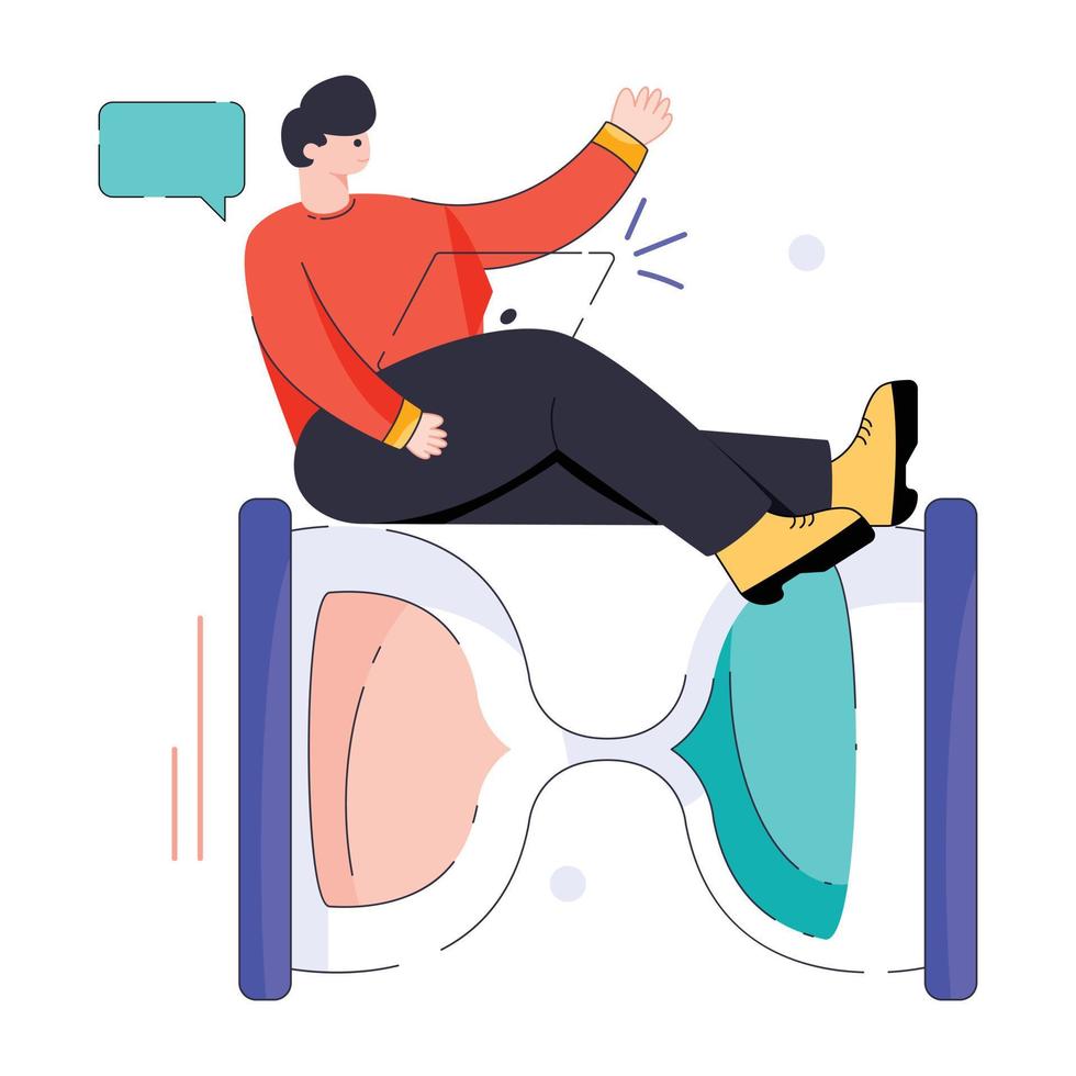 Trendy Work Time vector