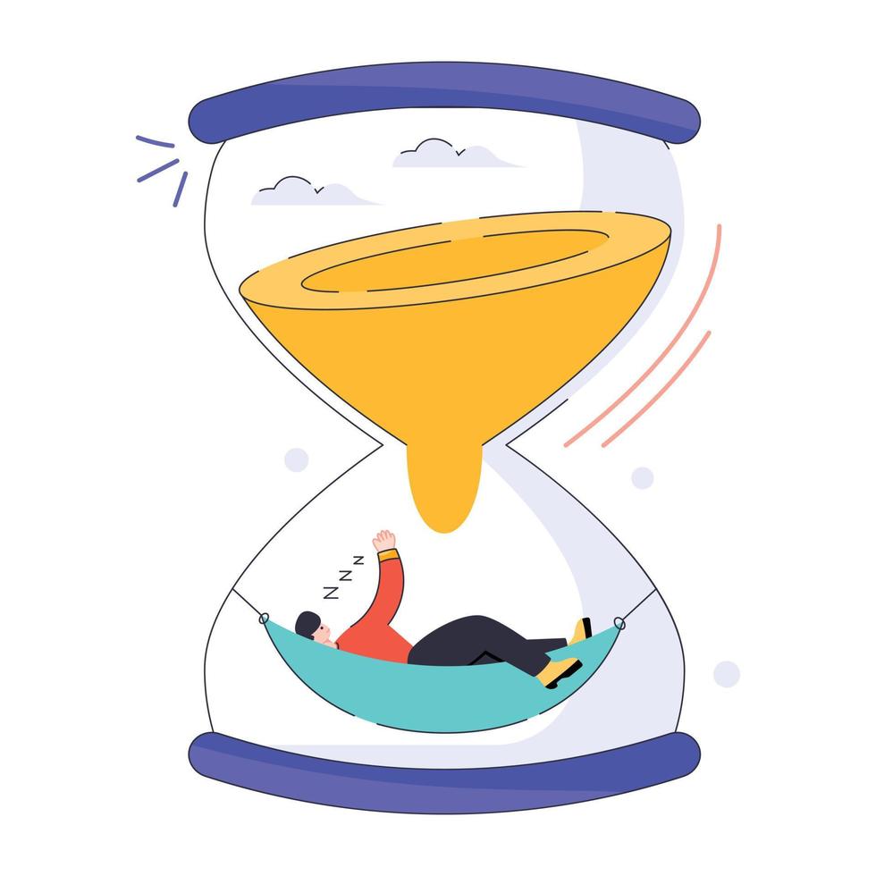 Trendy Sleep Time vector