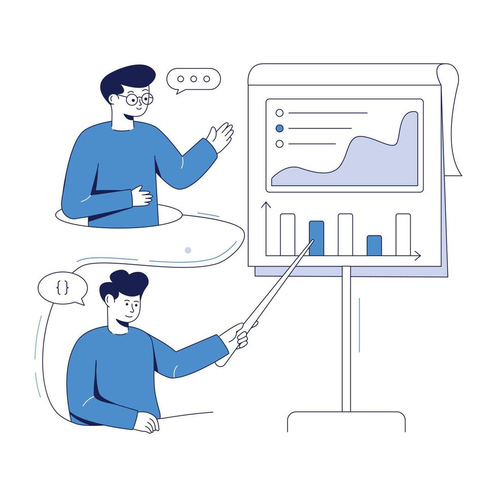 Trendy Business Lecture vector