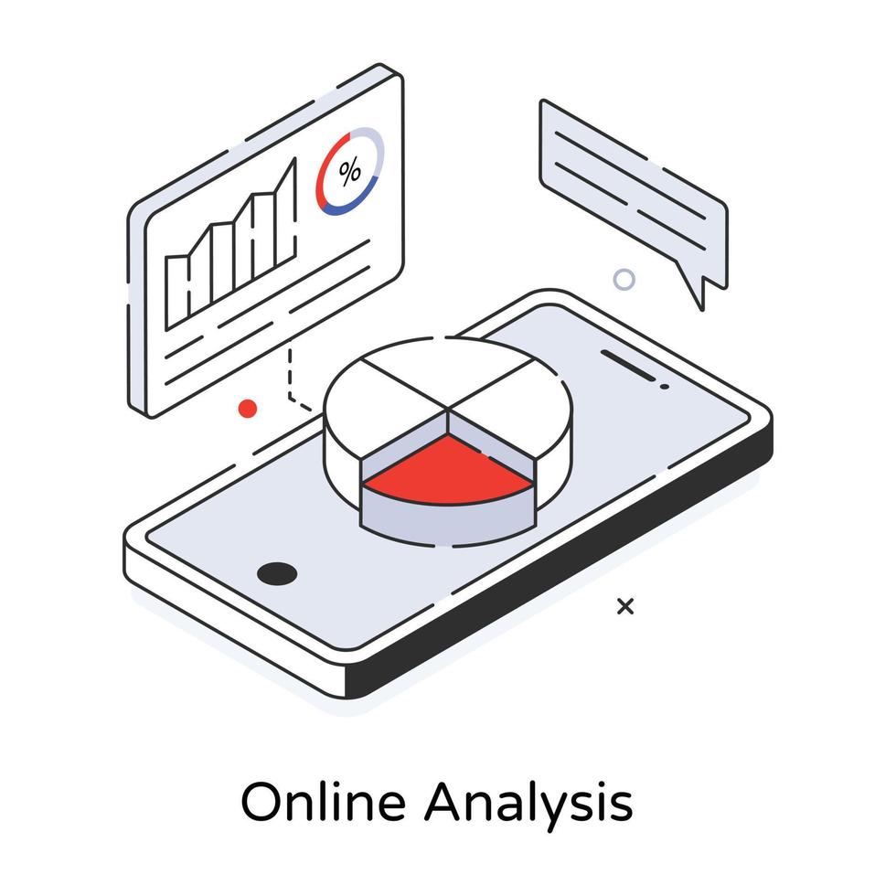 Trendy Online Analysis vector