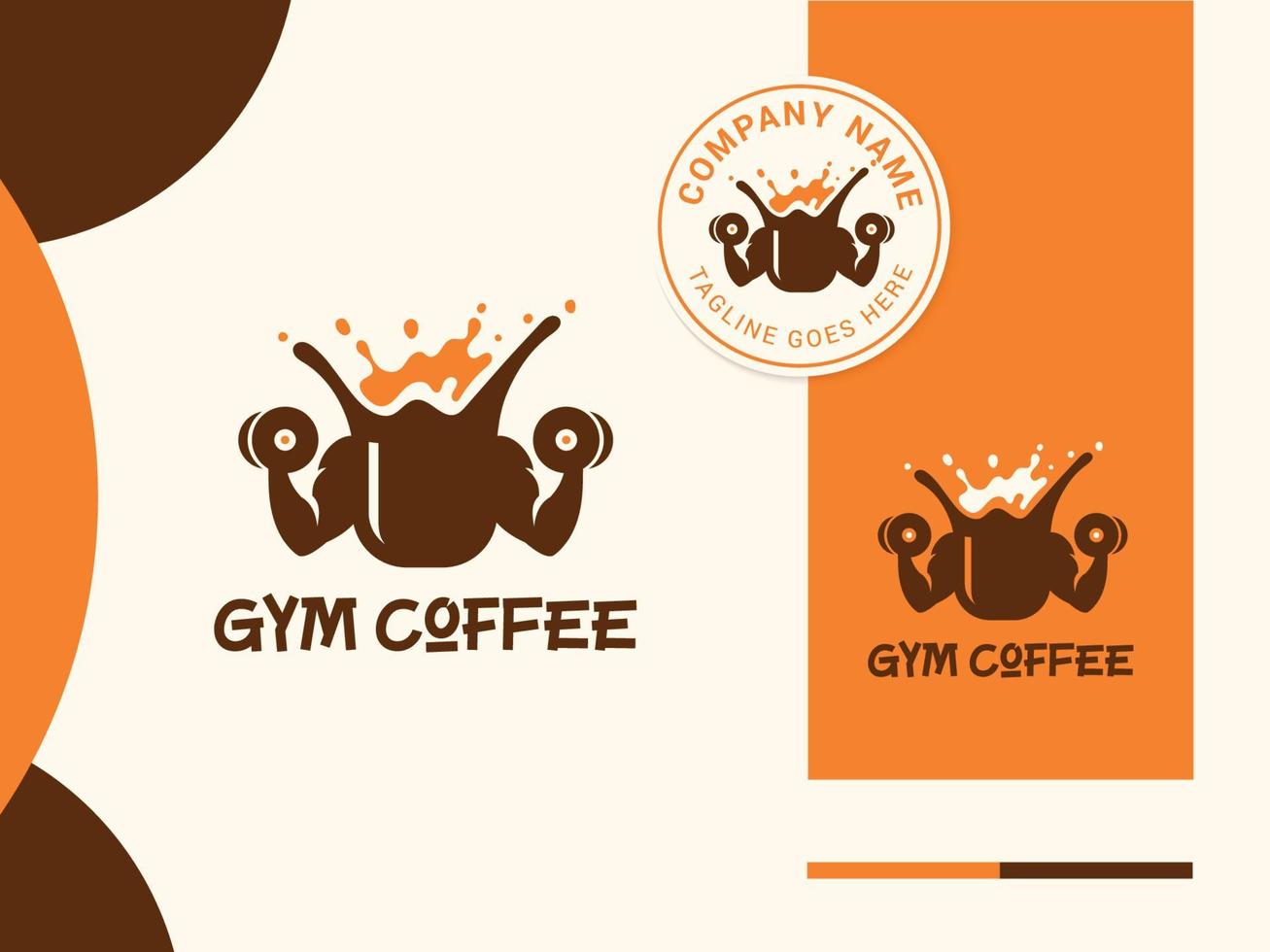 Healthy coffee logo design template with coffee splash. vector