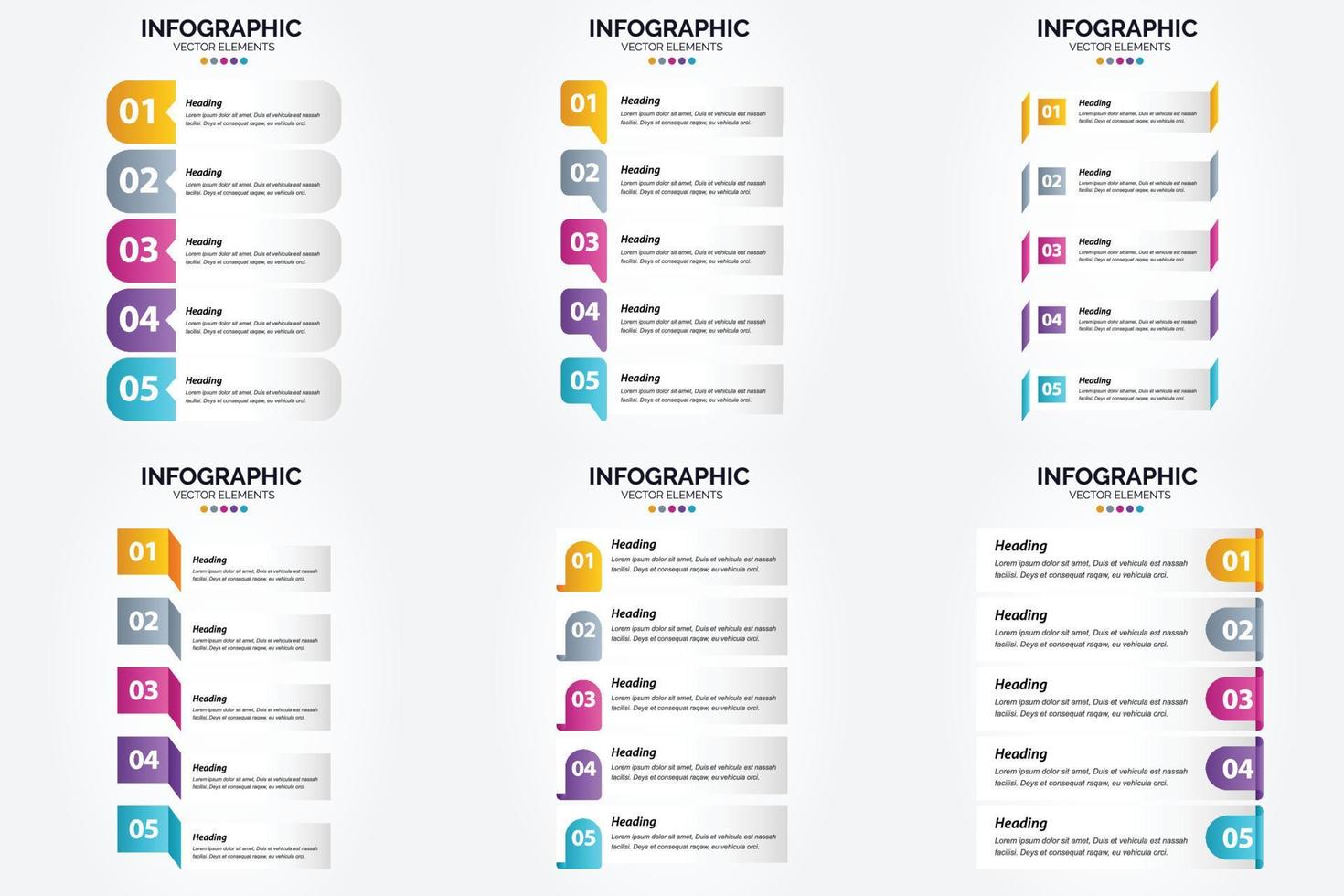 este conjunto de infografías de ilustración vectorial es perfecto para anunciar su negocio en folletos. volantes y revistas. vector