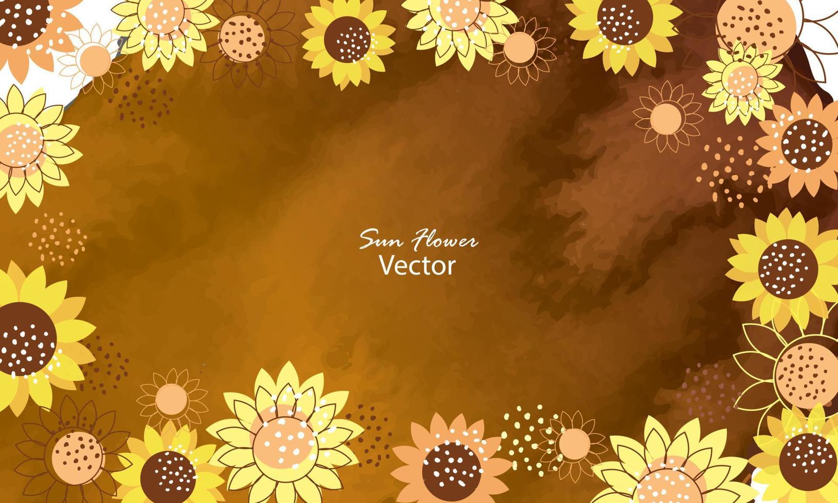 sunflower background abctract with fluid vector