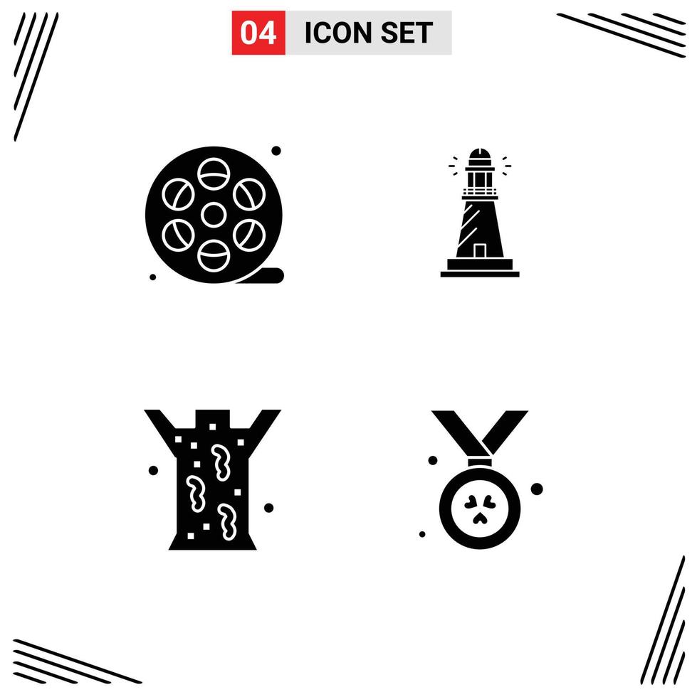 Editable Vector Line Pack of Simple Solid Glyphs of real entomology paint light leech Editable Vector Design Elements