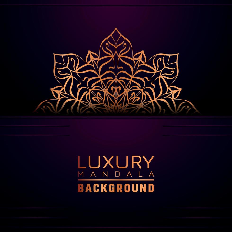 Luxury ornamental mandala background, arabesque style vector