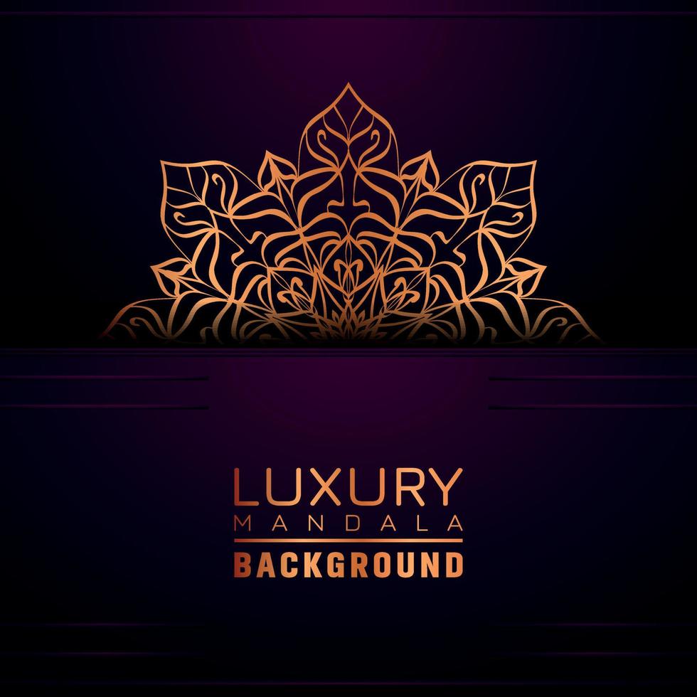 Luxury ornamental mandala background, arabesque style vector