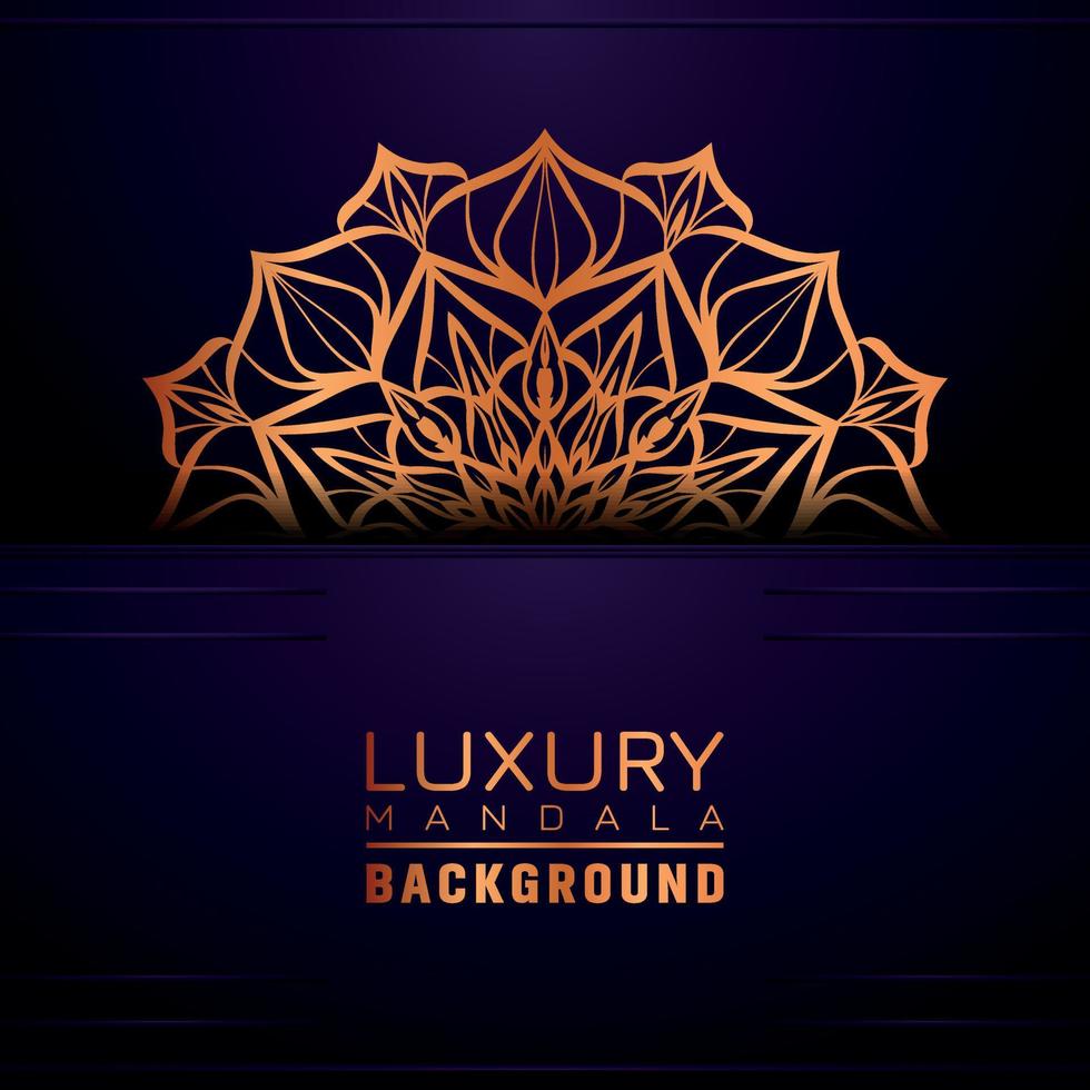 Luxury ornamental mandala background, arabesque style vector