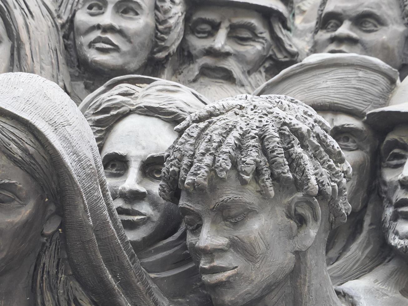 ROME, ITALY - NOVEMBER 25, 2022, migrants monument sculpture in Vatican place St. Peter's Square in Rome photo