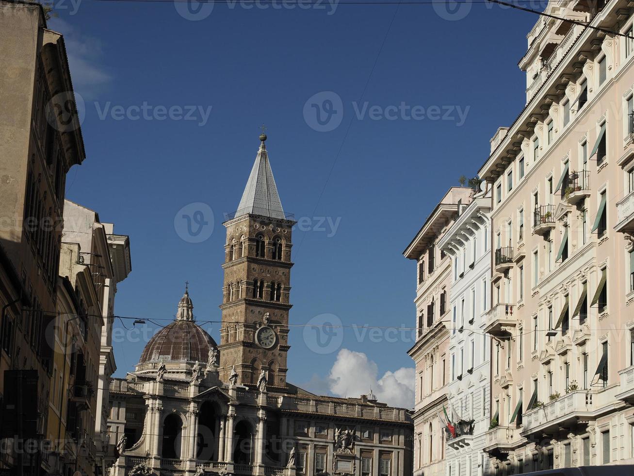 rome monti district buildings view photo