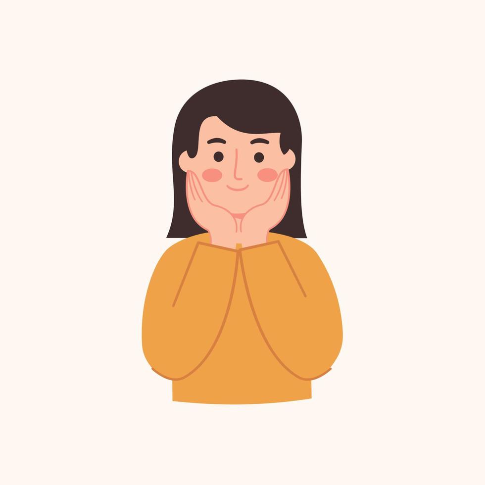 Cute woman illustration vector