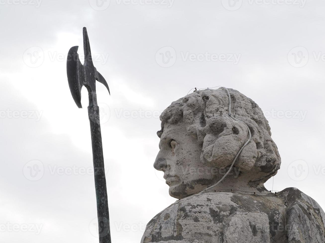 saint peter basilica rome view from rooftop statue detail photo