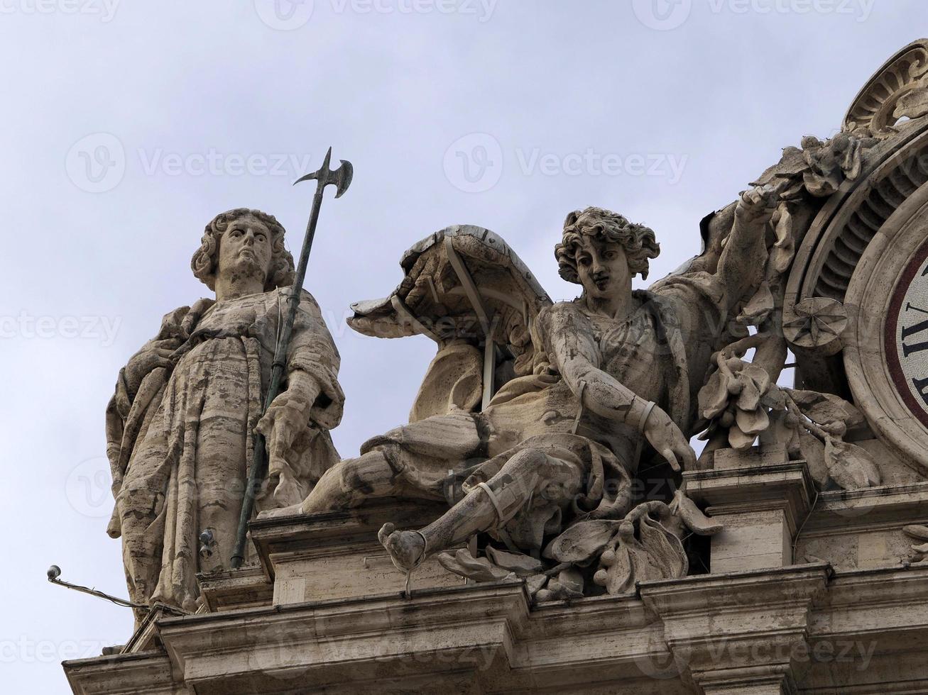 saint peter basilica rome view of statue detail photo