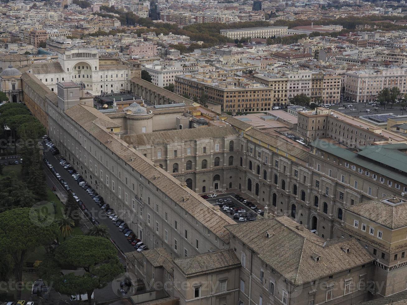 saint peter basilica rome view from rooftop photo