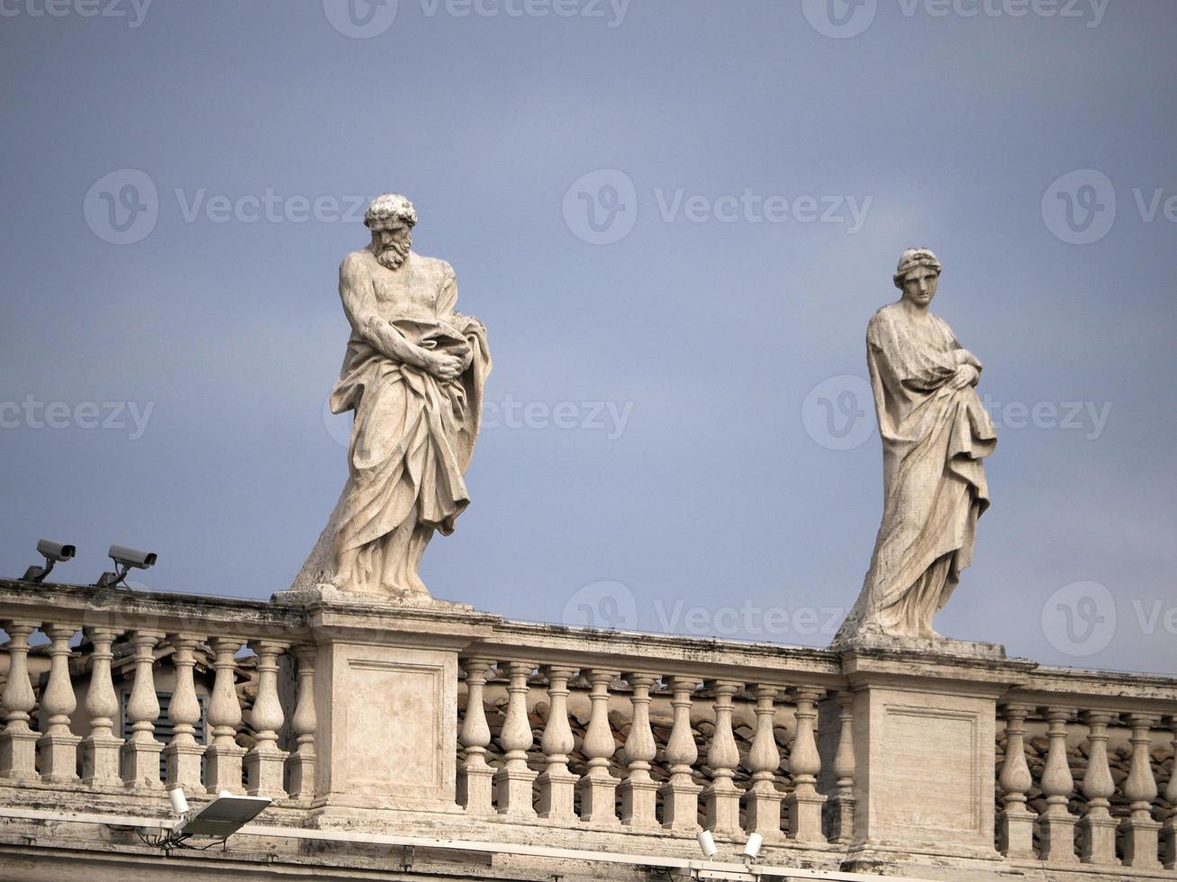 saint peter basilica rome view of statue detail photo