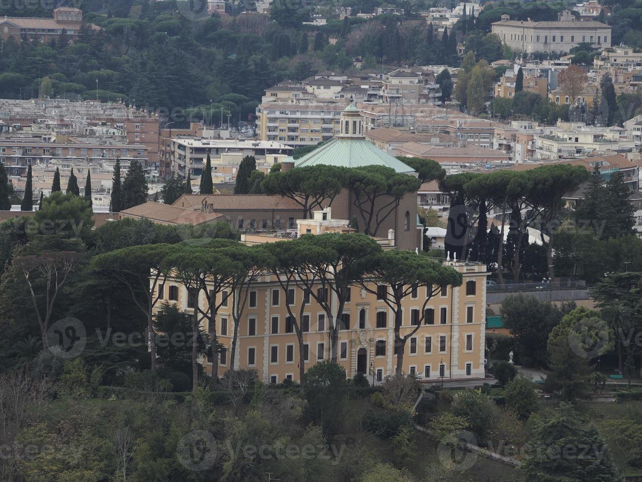 saint peter basilica rome view from rooftop photo