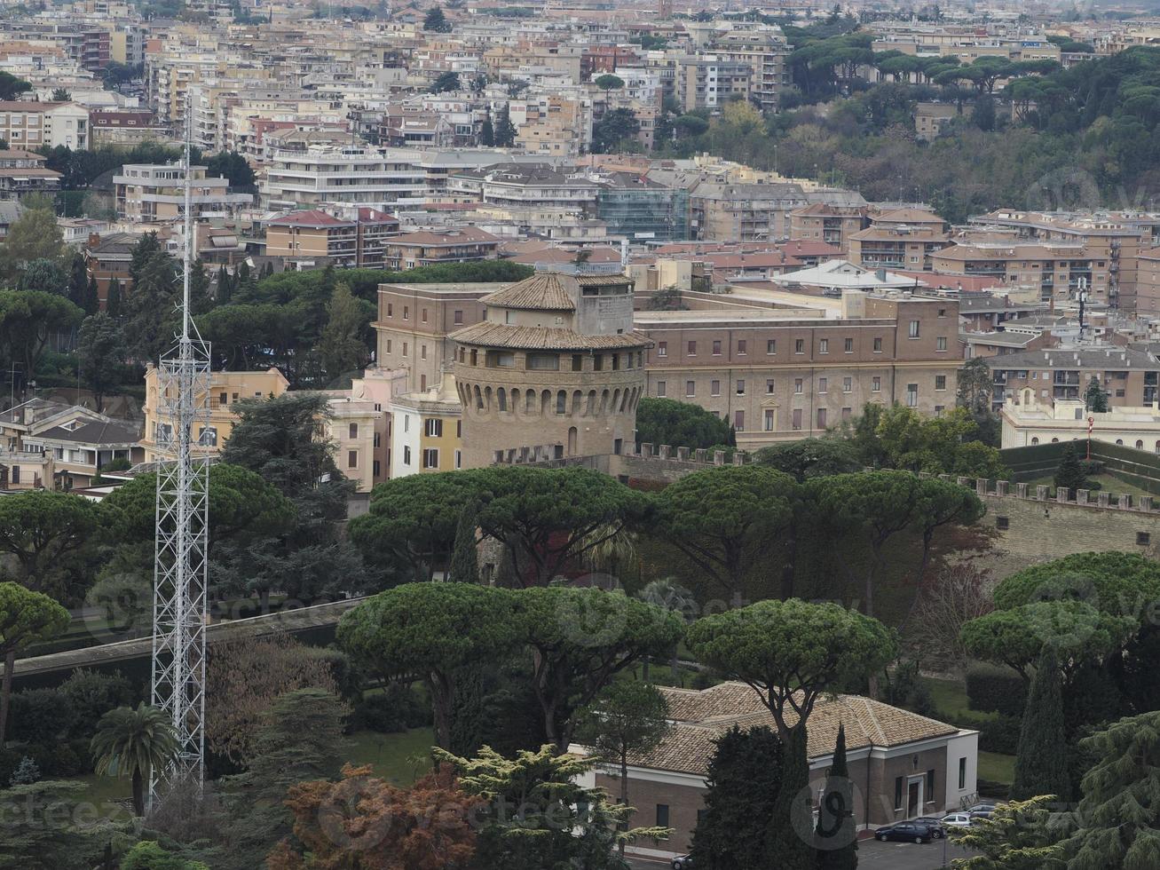 saint peter basilica rome view from rooftop photo