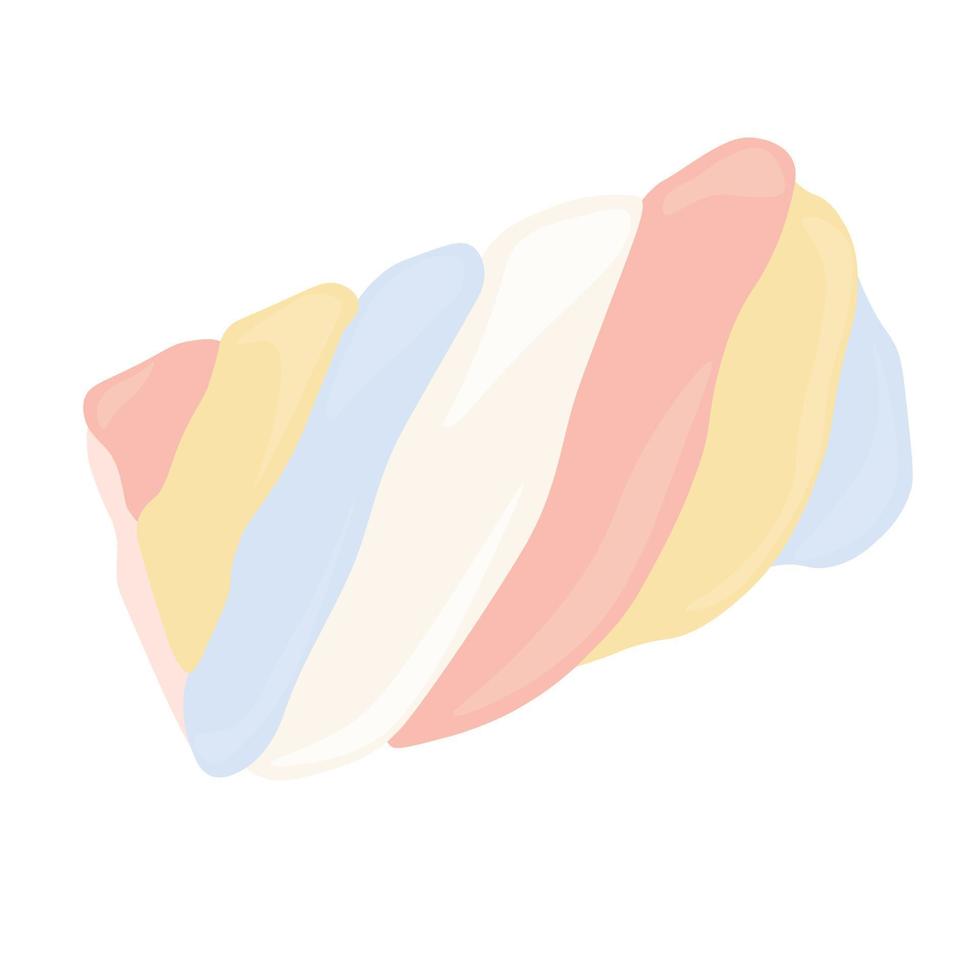 Ilustración de vector de malvavisco. merengue de azúcar. merengues postre dulce. Aislado en un fondo blanco.