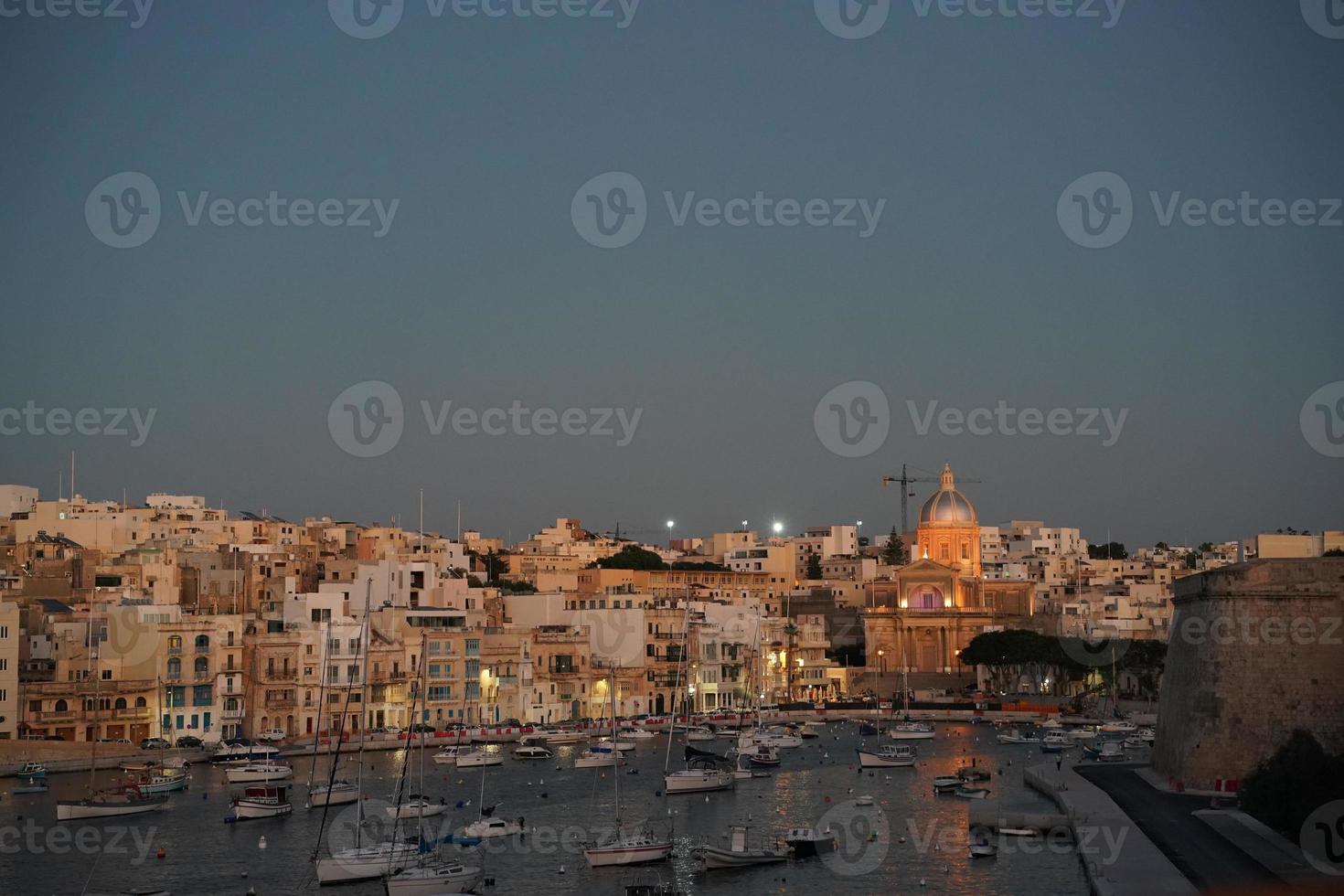 Malta The Three Cities at sunset - Vittoriosa, Senglea and Cospicua photo