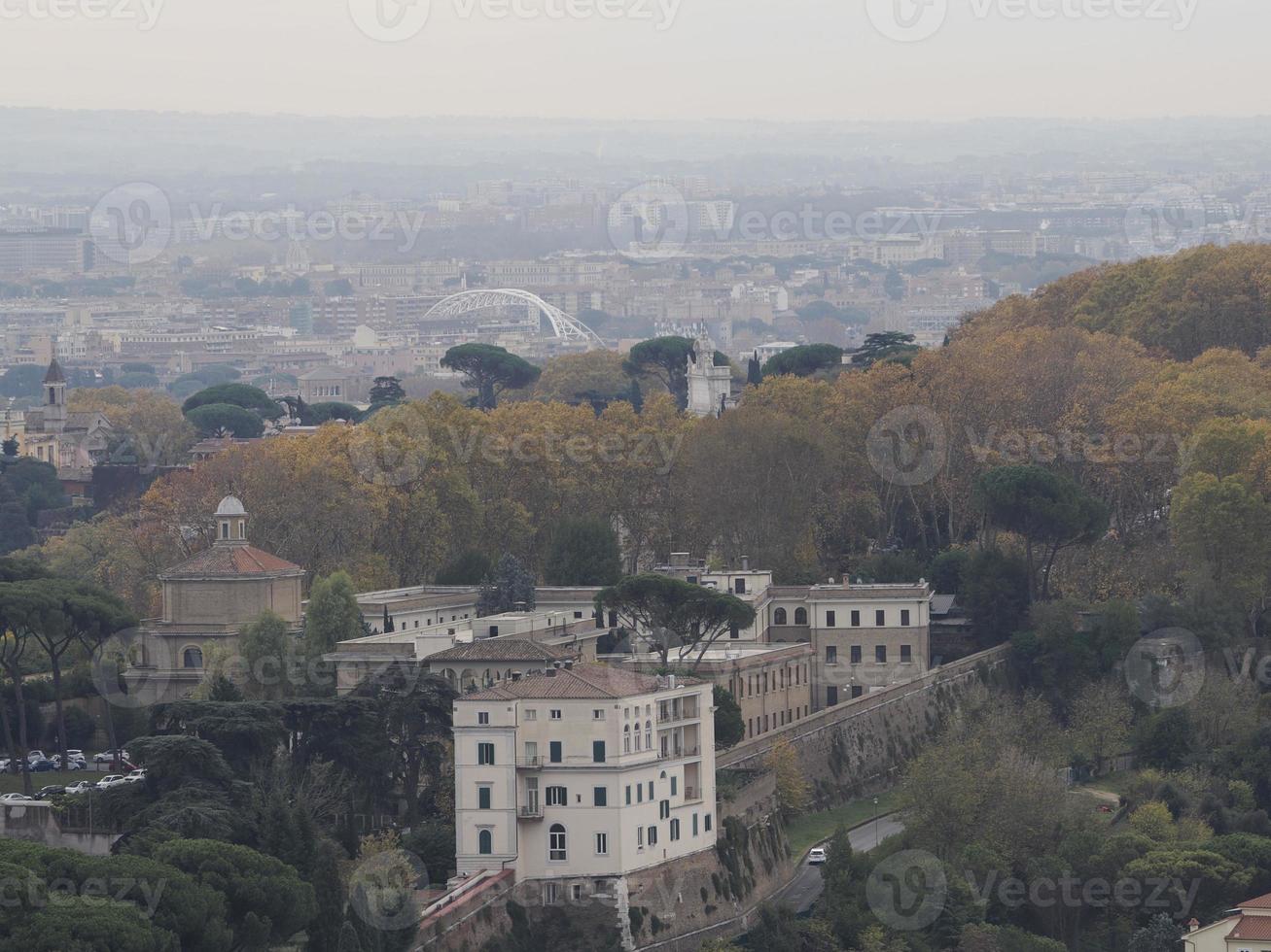 saint peter basilica rome view from rooftop photo