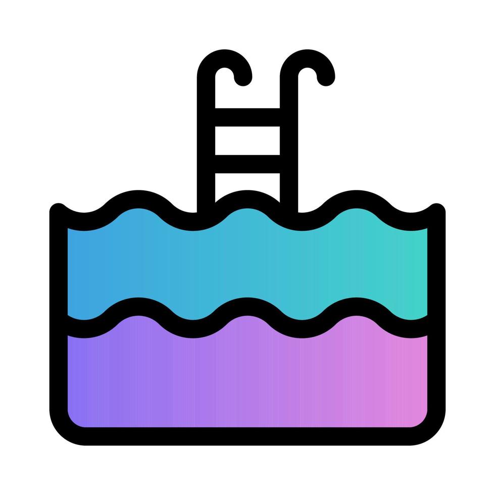 Flat illustration on a theme swimming pool vector