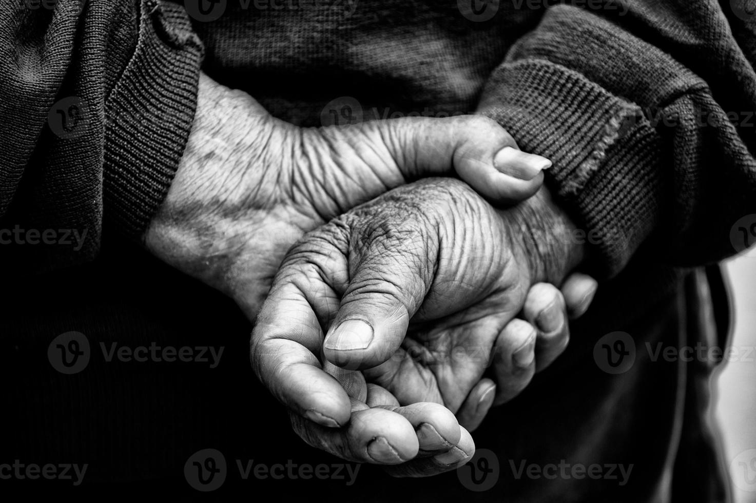 farmer's Hands  of old man who had worket hardly in his life photo