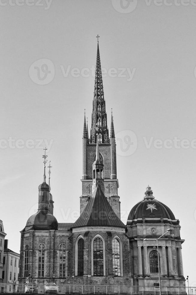 stockholm sweden capital in black and white photo