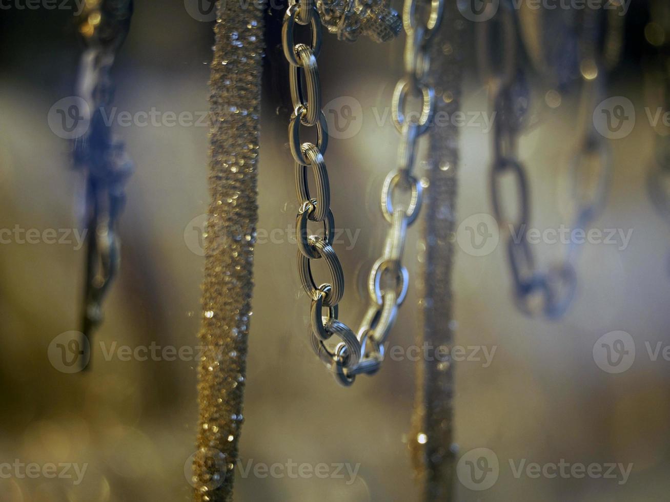 gold jewels in ponte vecchio florence shops photo