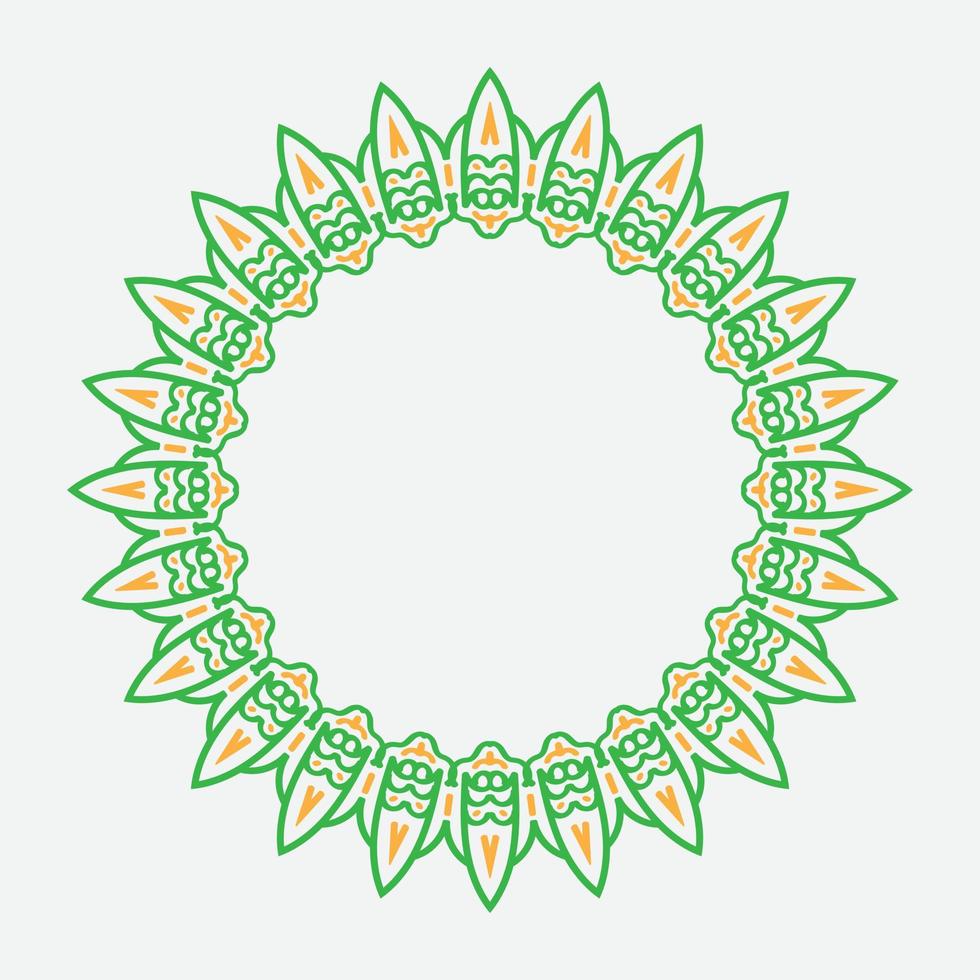 marco redondo floral. ilustración vectorial vector