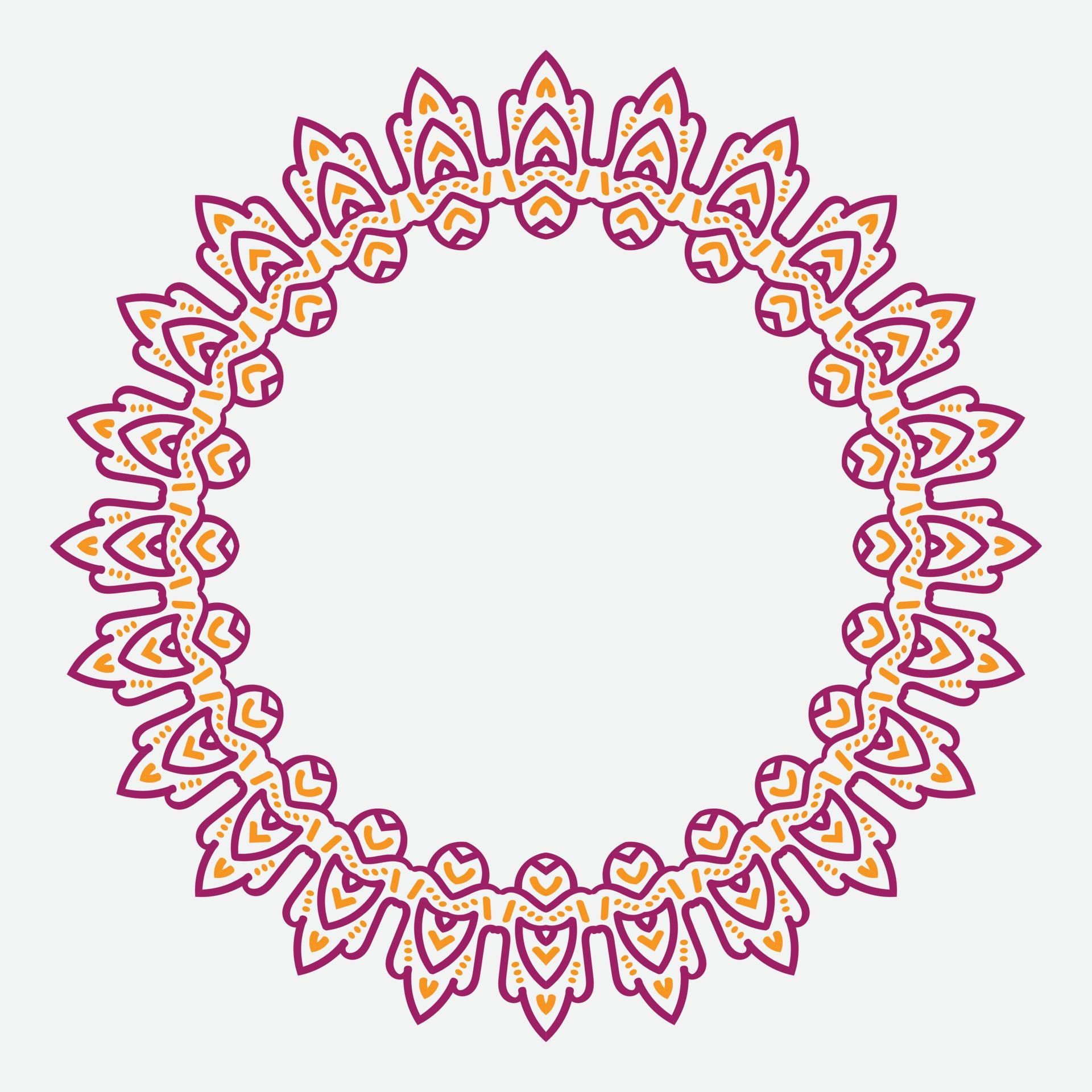 floral round frame. vector illustration. 17312594 Vector Art at Vecteezy