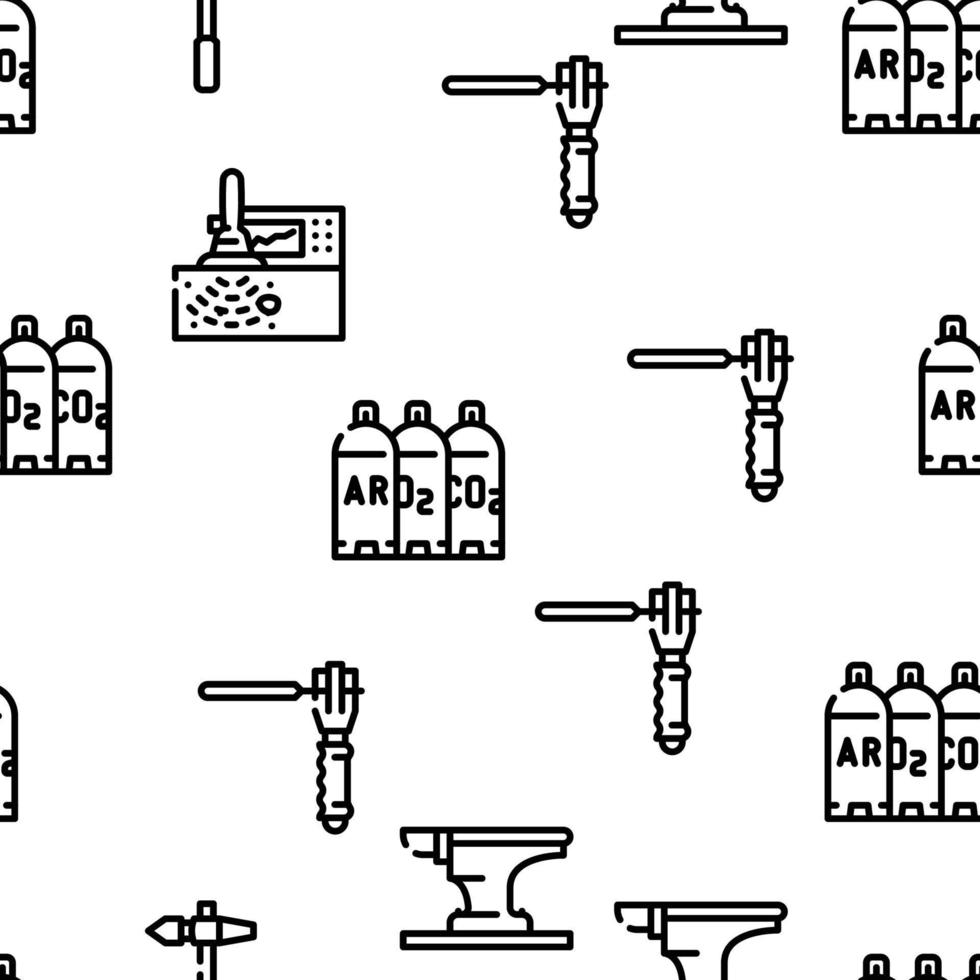 Welding Engineering Vector Seamless Pattern