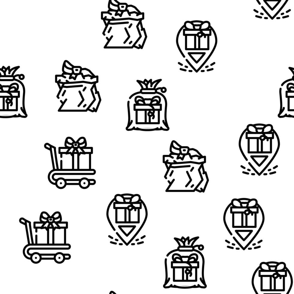 Gift Package Surprise On Holiday Vector Seamless Pattern