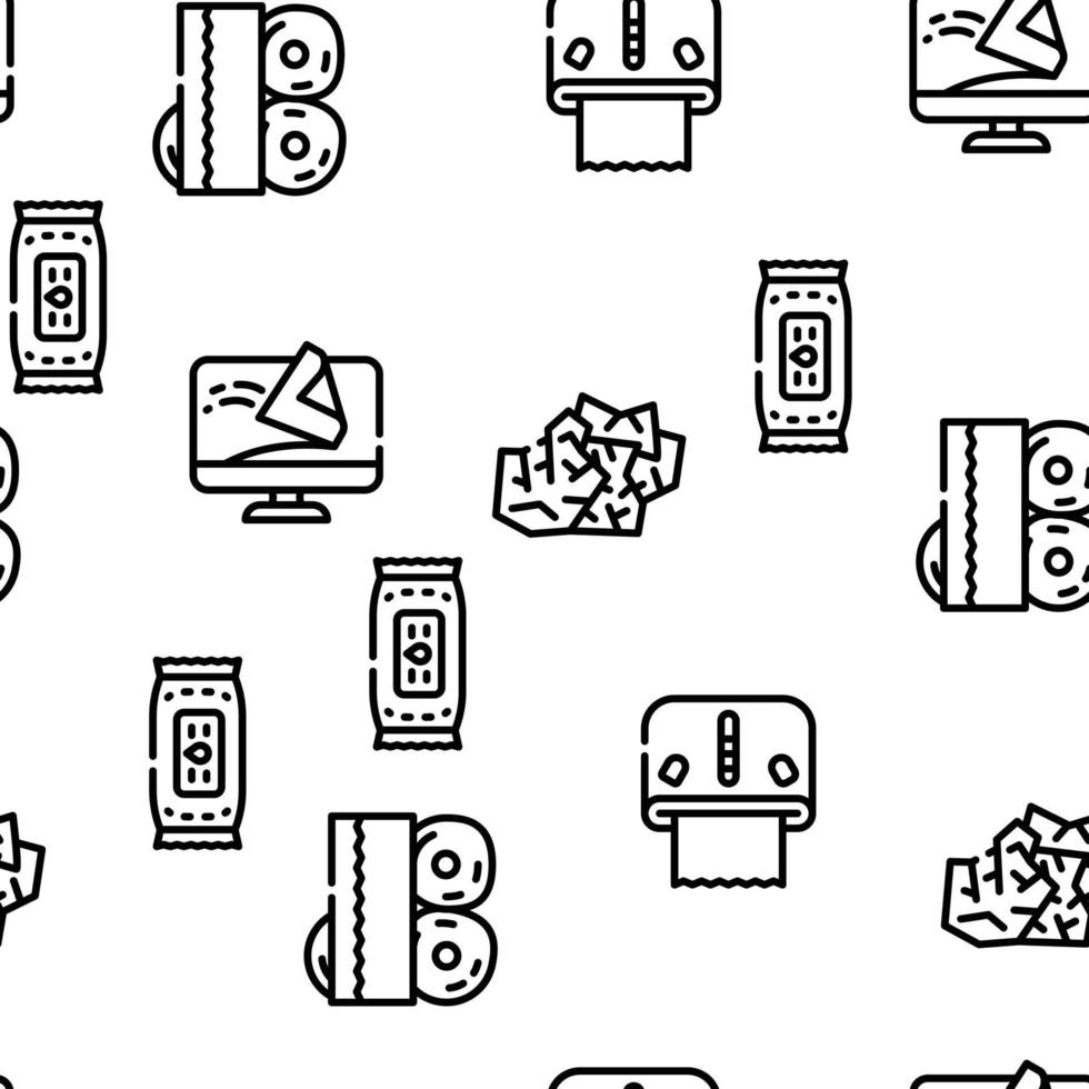 Wipe Hygiene Accessory Vector Seamless Pattern