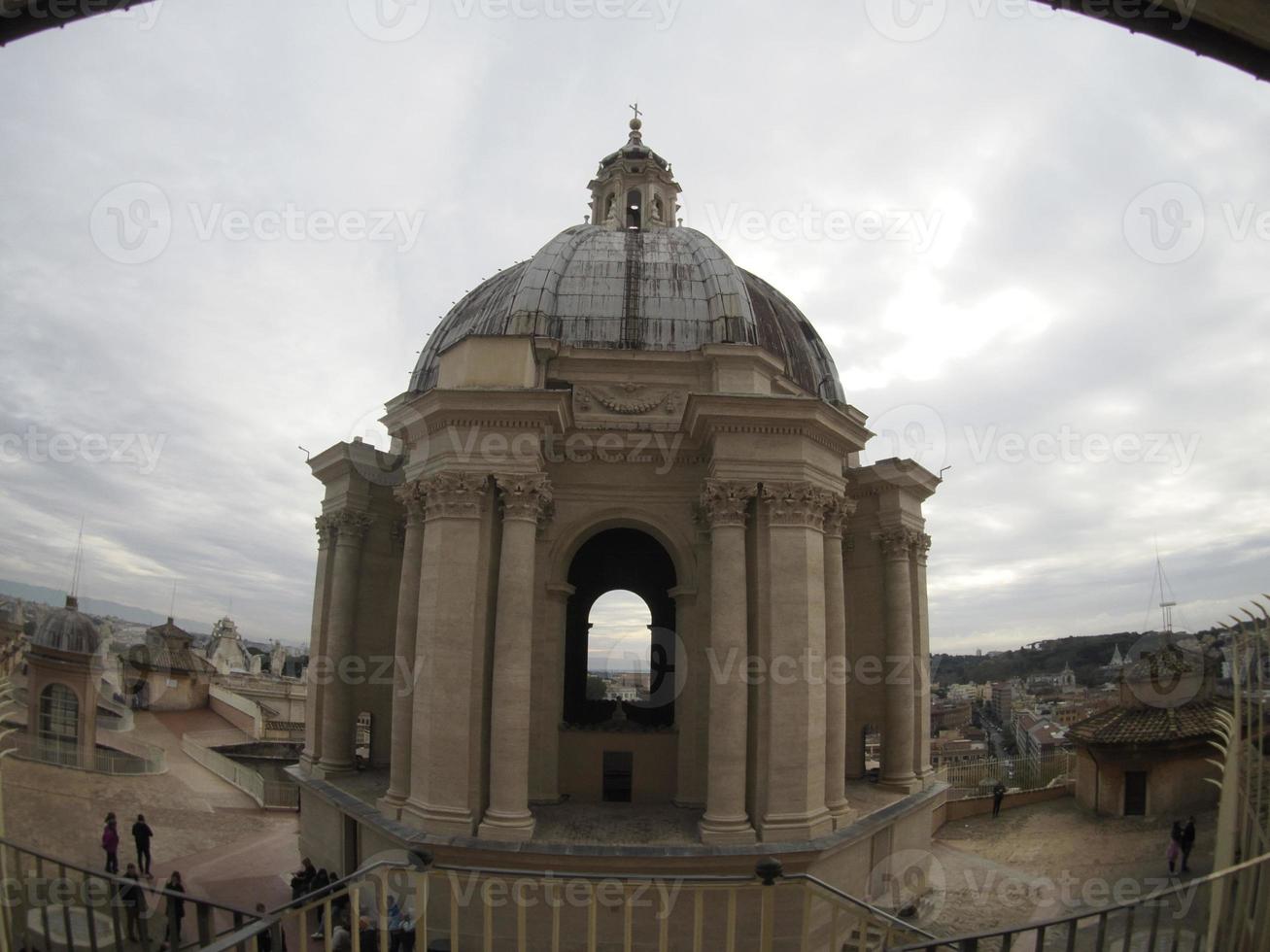 saint peter basilica rome view from rooftop photo